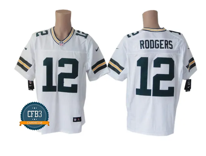 Aaron Rodgers Green Bay Packers - Blanc