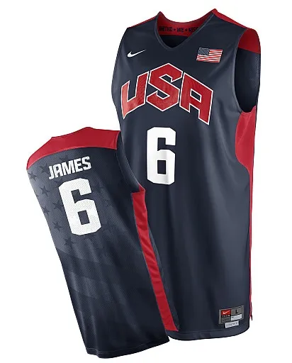 Lebron James Sélectionnant Usa 2012 [bleu]
