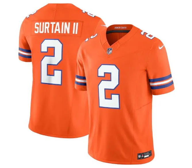 Patrick Surtain Ii Denver Broncos - Orange