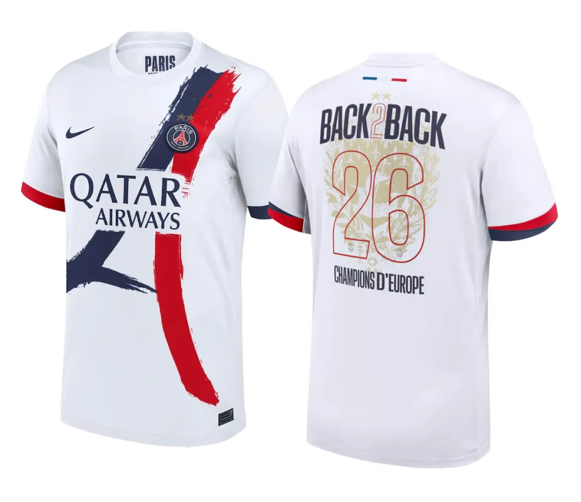 Maillot Psg Extérieur 2025/26 - Champions Back2back