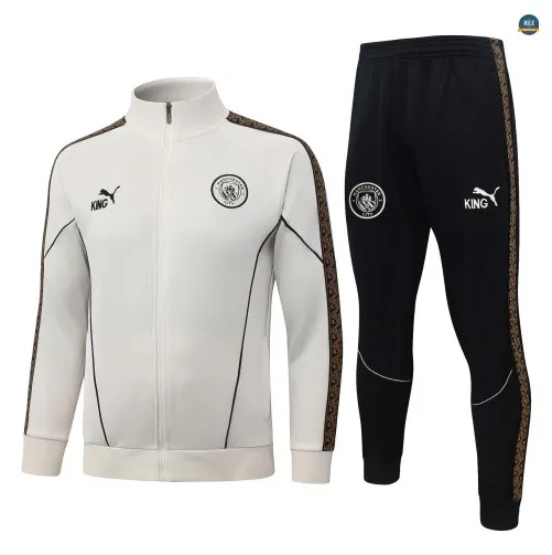 Veste Survetement Enfant foot Manchester City 2026/27 blanc cass