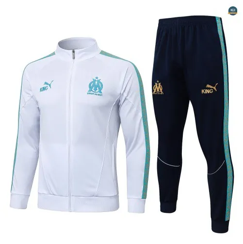 Veste Survetement Enfant foot Marseille 2026/27 Blanc
