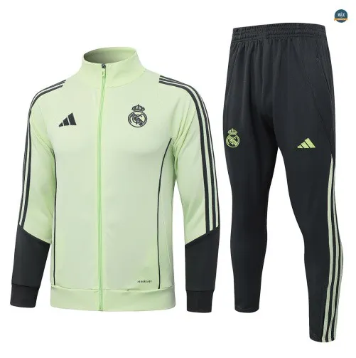 Veste Survetement Enfant foot Real Madrid 2026/27 Vert/Gris/Vert