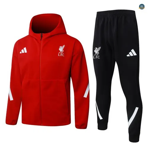 Veste Survetement foot à capuche Liverpool 2026/27 Rouge