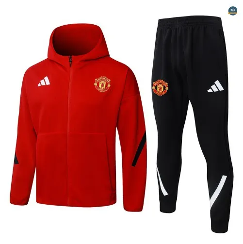Veste Survetement foot à capuche Manchester United 2026/27 Rouge