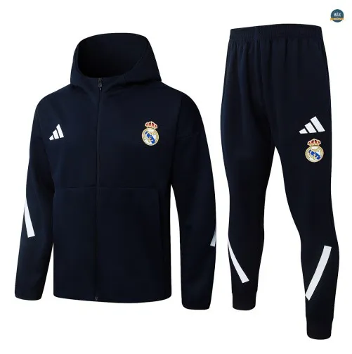 Veste Survetement foot à capuche Real Madrid 2026/27 Bleu Marine