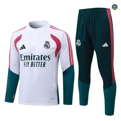 Marque Survetement Foot Real Madrid 2026/27 Blanc/Rose