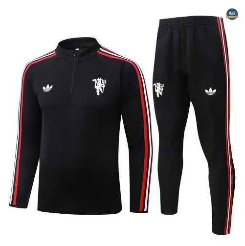 Soldes Survetement Enfant Foot Manchester United 2026/27 Noir