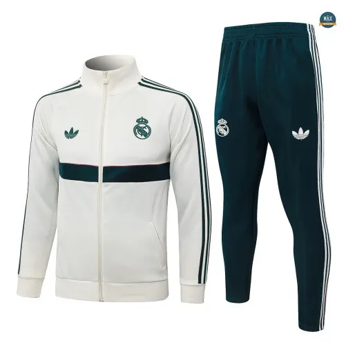 Soldes Veste Survetement Enfant Foot Real Madrid 2026/27 blanc c
