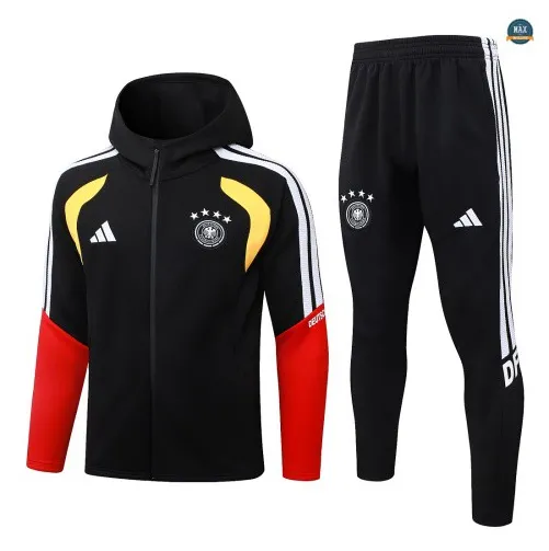 Veste Survetement Foot Allemagne à capuche 2026/27 Noir