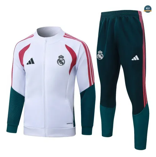 Veste Survetement Foot Real Madrid 2026/27 Blanc/Rose