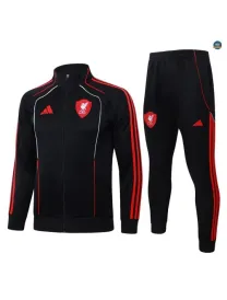 Veste Survetement Enfant foot Liverpool 2026/27 Noir Retro
