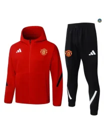 Veste Survetement foot à capuche Manchester United 2026/27 Rouge