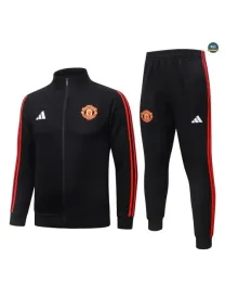 Achetez Veste Survetement Foot Manchester United 2026/27 Noir/Ro