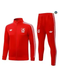 Soldes Veste Survetement Enfant Foot Liverpool 2026/27 Rouge