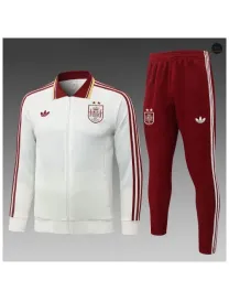 Veste Survetement Foot Espagne 2026/27 2 étoiles blanc