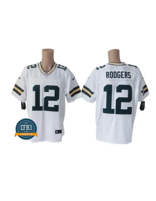 Aaron Rodgers Green Bay Packers - Blanc