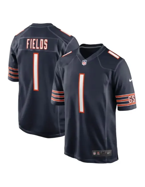 Justin Fields Chicago Bears - Navy