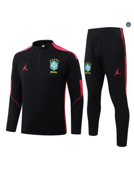 Survetement foot Brésil 2026/27 Noir/Rouge
