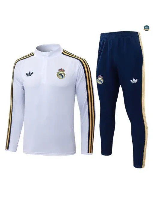 Survetement foot Real Madrid 2026/27 Blanc/Jaune