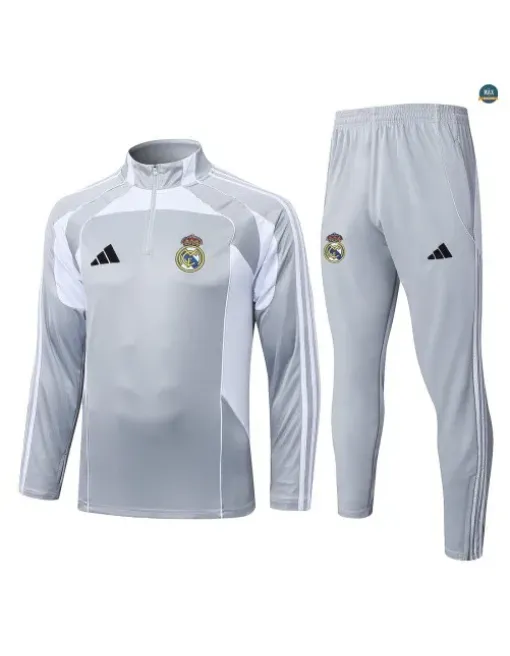 Survetement foot Real Madrid 2026/27 Gris/Blanc