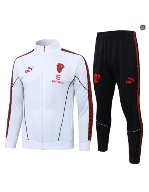 Veste Survetement Enfant foot AC Milan 2026/27 Blanc