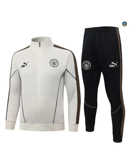 Veste Survetement Enfant foot Manchester City 2026/27 blanc cass