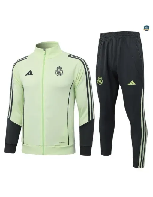 Veste Survetement Enfant foot Real Madrid 2026/27 Vert/Gris/Vert