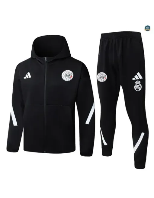 Veste Survetement foot à capuche AFC Ajax 2026/27 Noir