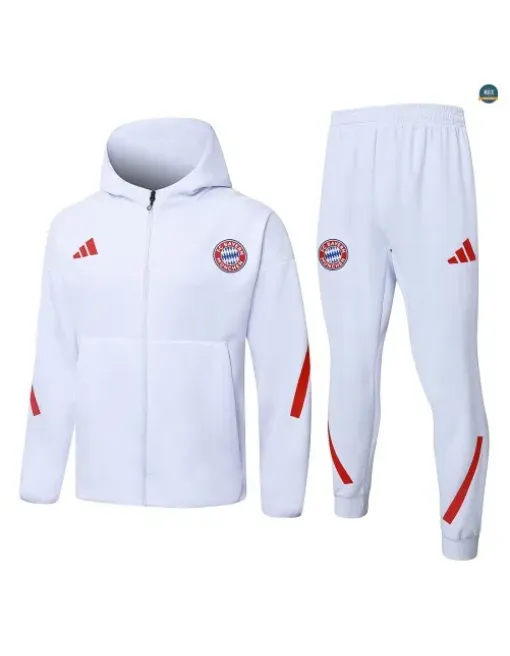 Veste Survetement foot à capuche Bayern Munich 2026/27 Blanc