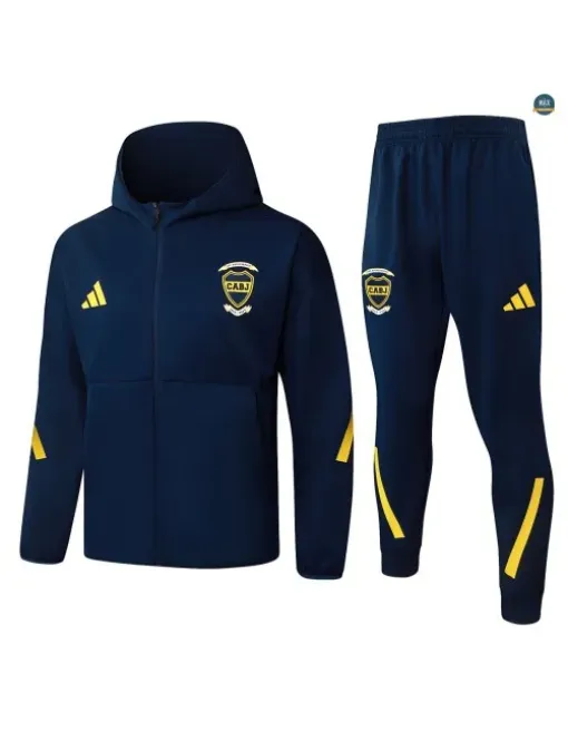 Veste Survetement foot à capuche Boca Juniors 2026/27 Bleu Marin