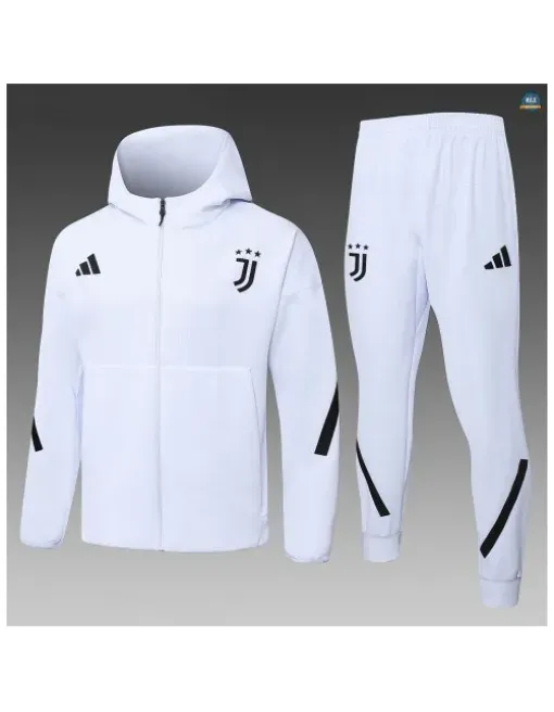 Veste Survetement foot à capuche Juventus 2026/27 Blanc