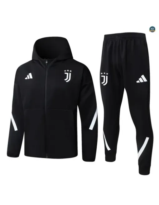 Veste Survetement foot à capuche Juventus 2026/27 Noir