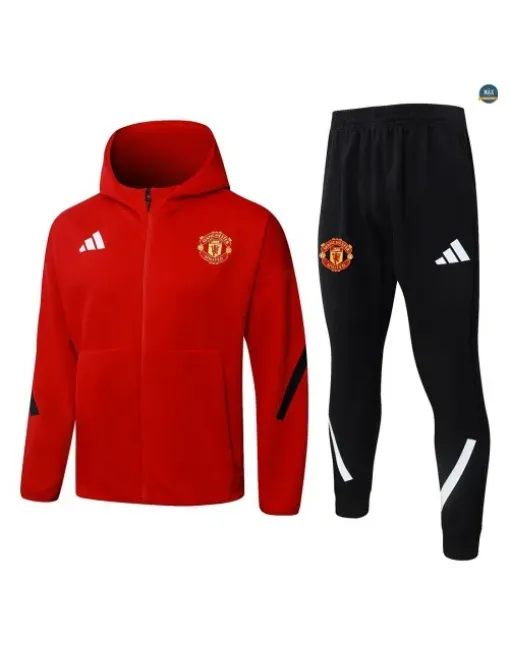 Veste Survetement foot à capuche Manchester United 2026/27 Rouge