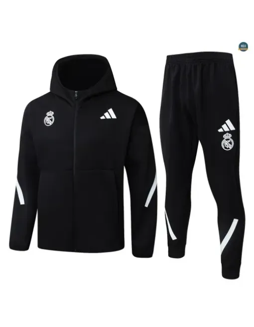 Veste Survetement foot à capuche Real Madrid 2026/27 Noir