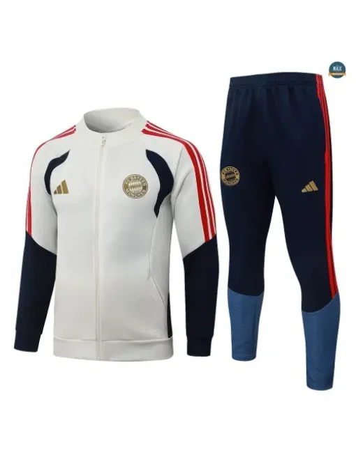 Soldes Veste Survetement Enfant Foot Bayern Munich 2026/27 blanc