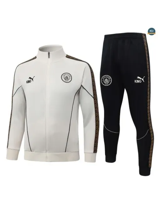 Soldes Veste Survetement Foot Manchester City 2026/27 blanc cass